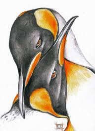 Next, we draw the face. Drawing King Penguin Pictures Novocom Top