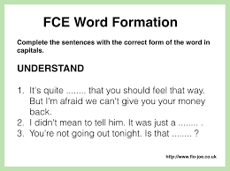 Complete The Second Sentence So That It Has A Similar Meaning To The First English Grammar Word Formation Word Transformation English Grammar
