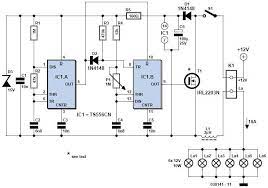 Here's a simple diagram of the wiring for our lighting setup. 12v Light Dimmer Circuit