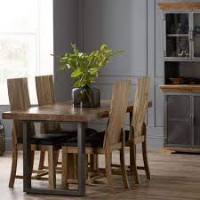 Indian Hub Metropolis Industrial Acacia Dining Table Industrial Dining Table Dinning Table Wood Indian Dining Table