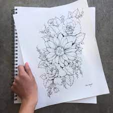 Image of how to draw sunflowers happy family art. Drawing Tattoo Etsy Sunflower Rose Blossom Blooms Art Sketchbook Sketch Flower Tattoo Designs Flower Tattoos Rose Tattoos