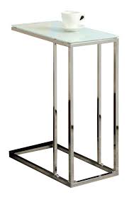 Amazon Com Tokyo C Shape Snack Table In Chrome End Tables Coffee Table Chair Side Table