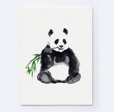 Panda Watercolor Animal Print Bear Painting Animals Art Etsy Panda Painting Etsy Art Prints Bear Paintings