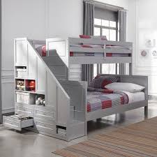 Roxane Twin Over Full Bunk Bed With Shelves Bunk Bed Steps Bunk Beds With Drawers Bunk Beds With Storage