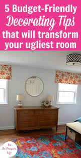Great Budget Friendly Decorating Ideas In This Pretty Bedroom Makeover Learn How To Decorate Budget Friendly Decor Cheap Home Decor Affordable Apartment Decor