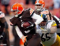 Defensive End Al Woods Of The Pittsburgh Steelers Sacks Quarterback Steelers Vs Browns Pittsburgh Steelers Steelers