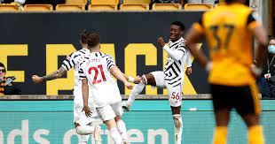Anthony elanga scored his first senior goal for manchester united with a bullet header against wolves on the final day of the premier league season. Manchester United Beat Wolves 2 1 To Prepare For Europa League Final