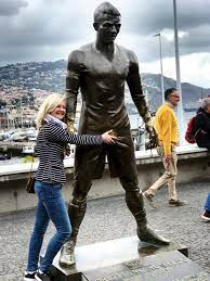 # snl # saturday night live # kate mckinnon # weekend update # season 42. Cristiano Ronaldo Statue Has Buffed Crotch After Getting Rubbed By Keen Female Fans