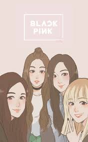 Black And Pink Cartoon Pin By Wey Wey Arvina On Bllɔkpiik Black Pink Kpop Fan Art Blackpink