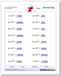 Adding And Subtracting Scientific Notation Worksheet With Answers Promotiontablecovers