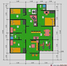 Gambar Denah Rumah 4 Kamar Tidur 1 Lantai 1 Denah Rumah 4 Kamar Tidur Denah Rumah Rumah Minimalis