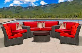 Find resin patio furniture at lowe's today. Canyon Curved Wicker Sectional Outdoor Furniture Clover Home Leisure