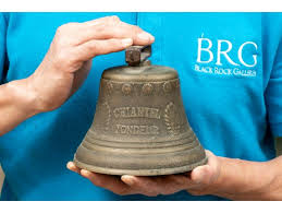 The bell reads 1878 saignelegier on one side and chiantel fondeur on the other with a cross on each side of the date. 1878 Saignelegier Chiantel Fondeur Swiss Cow Bell 131461 Black Rock Galleries