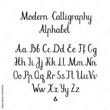 Identify uppercase and lowercase letters. Calligraphic Vector Font Decorative Uppercase Lowercase And Ampersand Wedding Brush Calligraphy Handwritten Script Alphabet Stock Vector Adobe Stock