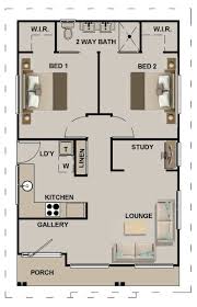 635 Sq Feet Or 59 8 M2 Hamptons Style 2 Bedroom Granny Flat Small Home Design Small House Design Tiny House Floor Plans House Plans