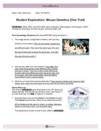 If possible, discuss your answer with your classmates and teacher. Http Www1 Reserveatlakekeowee Com Mouse Genetics One Traits Gizmo Answer Key Pdf