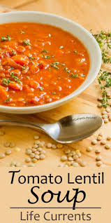 Tomato Lentil Soup This Soup Is Filled With Flavor From The Earthy Lentils To Tomato Lentils Lentil Recipes Tomato Lentil Soup