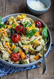 Eat Seasonal Easy Roasted Vegetable Spaghetti Simple Bites Recipe Easy Roasted Vegetables Recipes Vegetarian Recipes