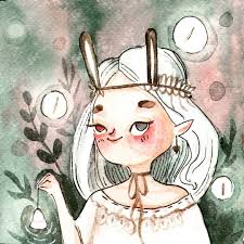 Hello Cuties Here Is The Next Drawing For Magicmoonweek This Lady Not Only Loves Cooking She Also Has Magical Powers S Drawings Magical Power Cute