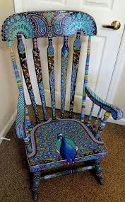 Beautiful And Super Cool Painted Rocking Chairs Funky Painted Furniture Painted Chairs