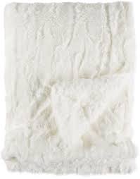 S L Home Fashions Solid Faux Fur Baby Blanket One Size White Walmart Com