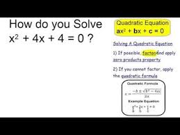 That's how you factor a trinomial. Solve X 2 4x 4 0 Youtube