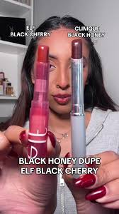Comparison: ELF Black Cherry vs Clinique Black Honey