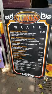 Turkish Wrap Menu Street Food Market Lemon Herb Chicken Street Food Market Heinz Beans