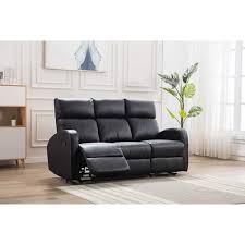 Leather recliner 1 2 3 seater sofa, brown, grey, black, couches set suite. Boston Black Leather 3 Seater Recliner Sofa Dreams Outdoors