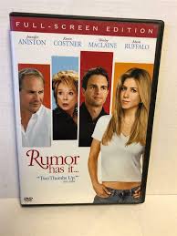 Rumor Has It (DVD, 2006, Full Frame), Jennifer Aniston, Kevin Costner  12569701366