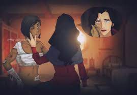 Korrasami After The Battle By Miyukikurame On Deviantart Korrasami Avatar Cartoon Korra