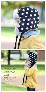 Diy幼儿耳瓣帽子免费缝制图案 Diy幼儿耳瓣帽子免费缝制图案 Baby Hat Sewing Pattern Kids Hats Patterns Winter Hat Sewing Pattern