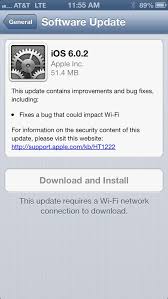 Apple Ios 6 0 2 Software Update Available For Iphone 5 And Ipad Mini Software Update Apple Ios Ios