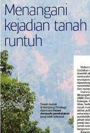Simak artikel berikut ini mengenai cara lengkap mengurus sertifikat tanah beserta biayanya. Menangani Kejadian Tanah Runtuh Pressreader