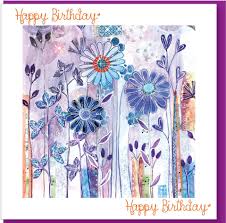The first time around i picked a different shade of purple, which looked terrible. Birthday Purple Flowers Greetings Card Free Delivery When You Spend Pound 10 At Eden Co Uk