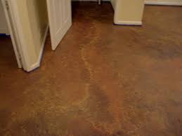 Concrete floors offer stability that other floors can't, and all that is required to take care of the painted concrete floor is an occasional sweeping and mopping. Cool Home Creations Finishing Basement Faux Finished Floor Basement Flooring Options Painted Concrete Floors Painting Basement Floors