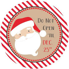 Amazon.com: Adore By Nat Do Not Open Til December 25 Christmas Stickers -  2.5 inches Santa Holiday Gift Wrapping Labels - Set of 24 : Home & Kitchen