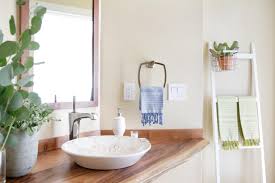 Dabito's tip for painting their bathrooms is to start with an accent wall first. 10 Paint Color Ideas For Small Bathrooms Diy Network Blog Made Remade Diy