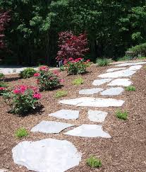 Wooden stepping stones for garden path. Garden Stepping Stones Cape Cod Nantucket Vineyard Ma
