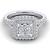 Round Cut Double Halo Engagement Ring