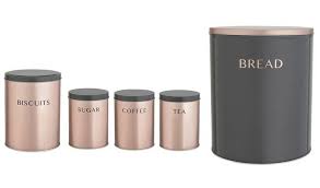 Discover a wide selection of bread bins, canisters, jars and more. Buy Argos Home 5 Piece Storage Set Rose Gold Storage Jars And Sets Argos