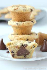 Chocolate Chip Cookie Cups With A Kiss Recipe Chocolate Chip Cookie Cups Chocolate Chip Cookies Cookie Recipes