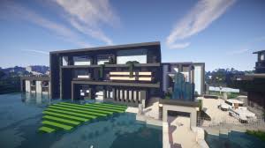 A modern house with indoor decoration. Download Contemporary Mansion 19 Mb Map For Minecraft