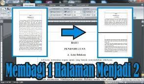 Bila ingin membagi dokumen ke dalam beberapa section, buatlah section break terlebih dahulu. Cara Membagi Kertas Kerja Word Menjadi 2 Tutorial Microsoft Office
