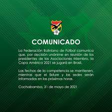 For copa america, witness the latter. Comunicado Fbf La Copa America 2021 Se Jugara En Brasil Futbol Boliviano