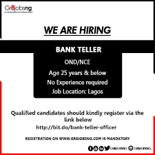 Bank teller part time jobs in the usa. We Are Currently Hiring For The Position Of A Bank Teller Officer Jobs Vacancies Nigeria