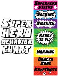 Superhero Behavior Chart Worksheets Teaching Resources Tpt