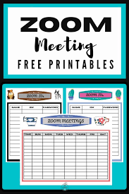 Zoom Meetings Are Now A Part Of Our Everyday Lives Keep Yourself Organized With These Zoom Meeting Free Printab In 2020 Free Printables Coding Lessons Free Homeschool