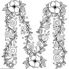 Download pdf view pdf print image. Free Download Floral Alphabet Letter M Coloring Pages Coloring Coloringbook Coloringpages Floral Flower Coloring Pages Coloring Letters Coloring Pages
