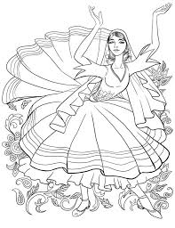 Like to relax with some coloring? Tatar Girl Dancing Coloring Page Free Printable Coloring Pages For Kids